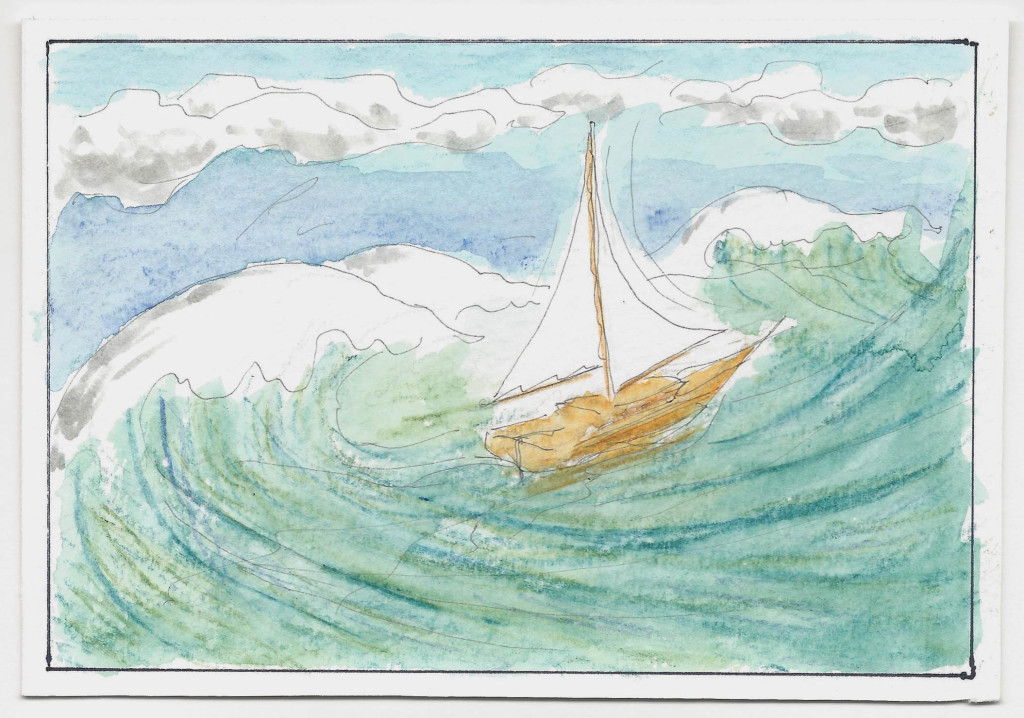 Sailboat postcard