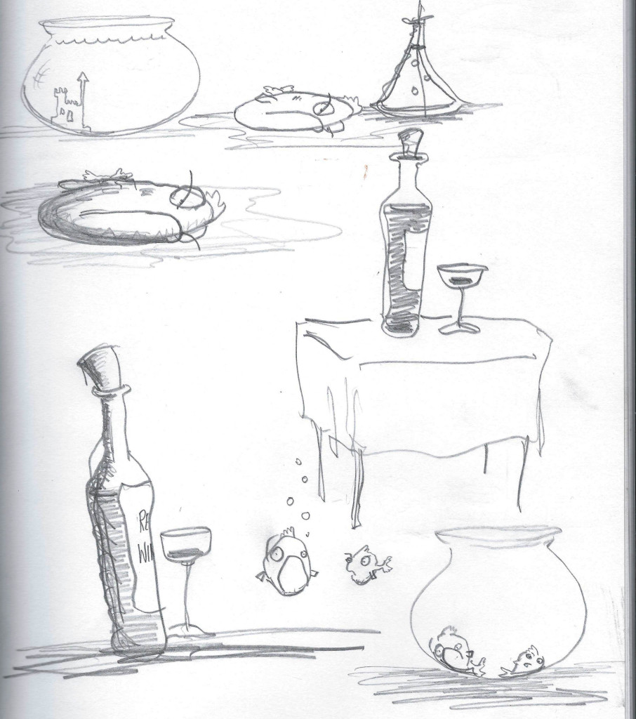 fish and wine sketch may 8